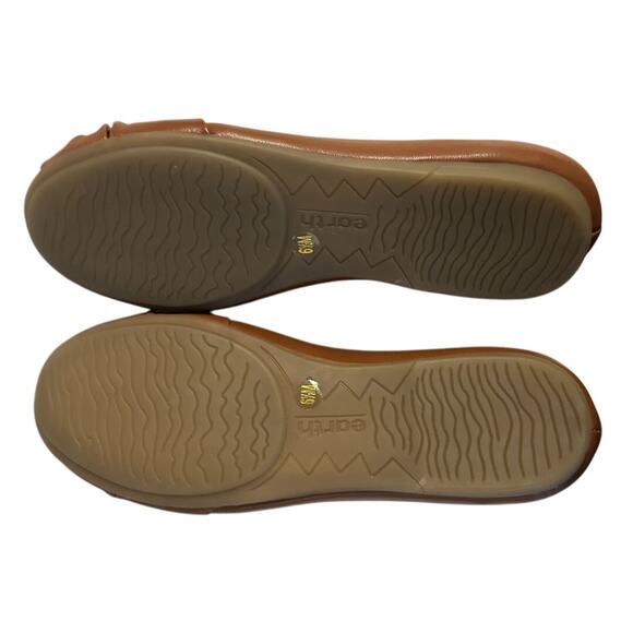 NIB earth Jacci Leather Comfort Ballet Round Toe Slip on Flat Dark Tan -Size 6.5 - Picture 7 of 10